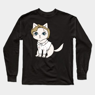 cute cat cartoon henry creel stranger things vecna Long Sleeve T-Shirt